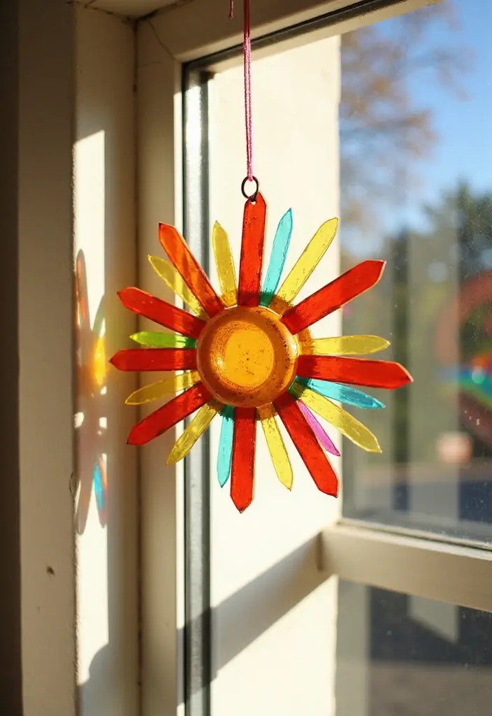 30+ Ice Sticks Craft Ideas That Turn Popsicles Into Creative Art - 12. Popsicle Stick Sun Catchers