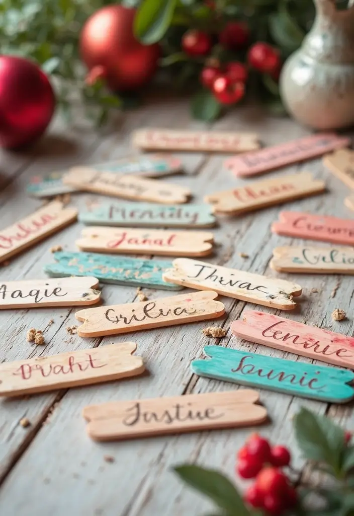 30+ Ice Sticks Craft Ideas That Turn Popsicles Into Creative Art - 15. Popsicle Stick Name Tags