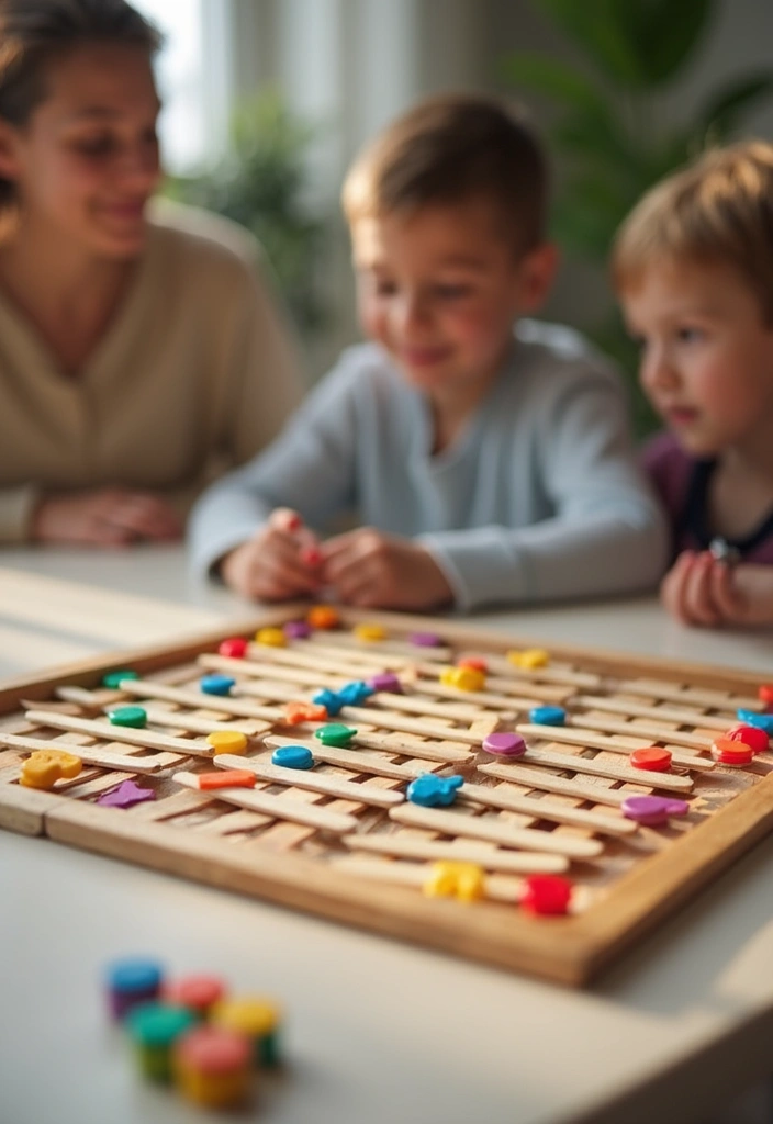 30+ Ice Sticks Craft Ideas That Turn Popsicles Into Creative Art - 16. Popsicle Stick Game Boards
