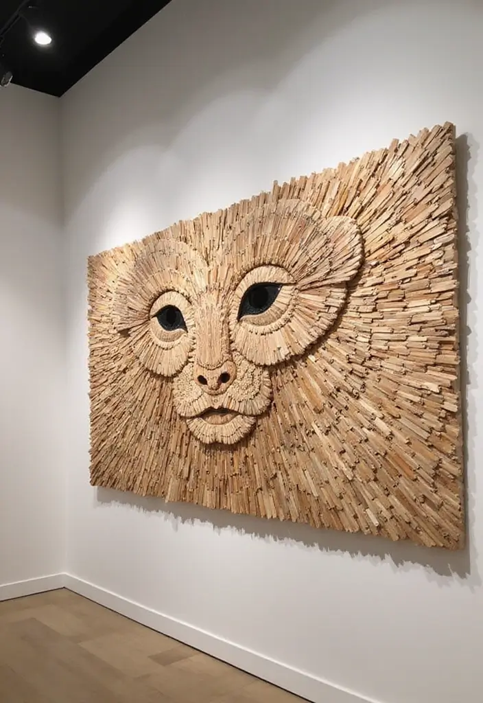 30+ Ice Sticks Craft Ideas That Turn Popsicles Into Creative Art - 22. Popsicle Stick Art Installations