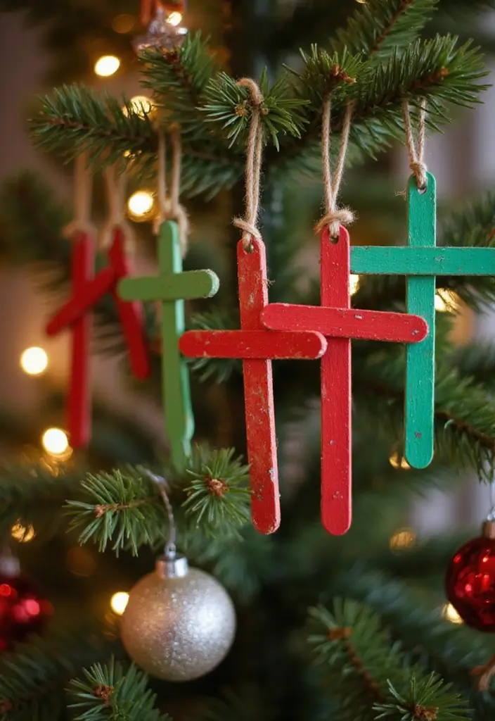 30+ Ice Sticks Craft Ideas That Turn Popsicles Into Creative Art - 24. Popsicle Stick Christmas Ornaments