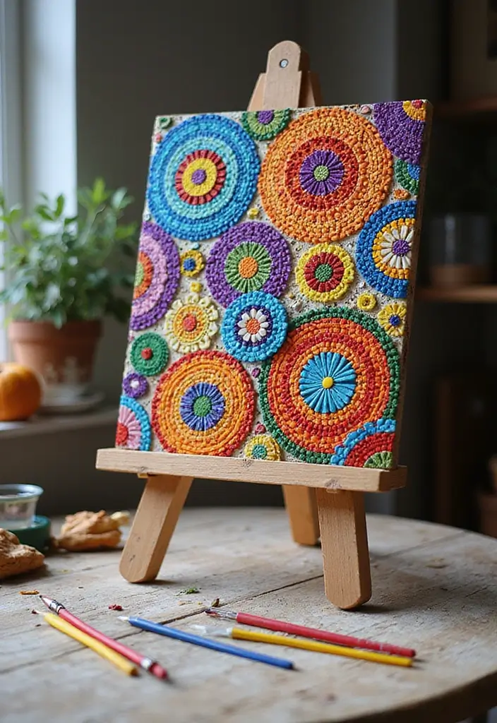 30+ Ice Sticks Craft Ideas That Turn Popsicles Into Creative Art - 29. Popsicle Stick Mosaic Art