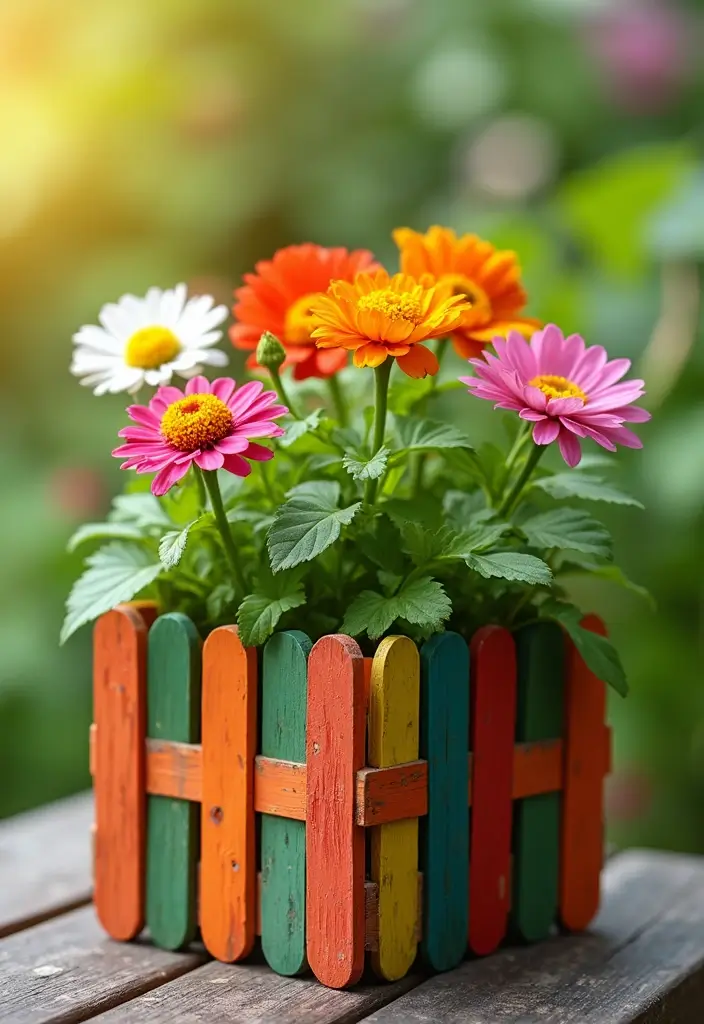 30+ Ice Sticks Craft Ideas That Turn Popsicles Into Creative Art - 6. Popsicle Stick Planters