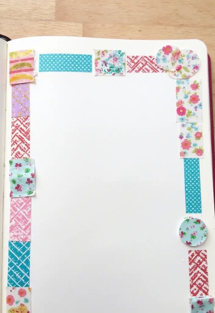 30+ Journal Decoration Ideas That Personalize Your Notebooks Beautifully - 1. Washi Tape Wonders