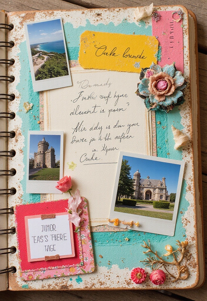 30+ Journal Decoration Ideas That Personalize Your Notebooks Beautifully - 12. Scrapbook Influence