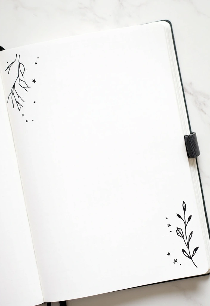 30+ Journal Decoration Ideas That Personalize Your Notebooks Beautifully - 2. Minimalist Doodles