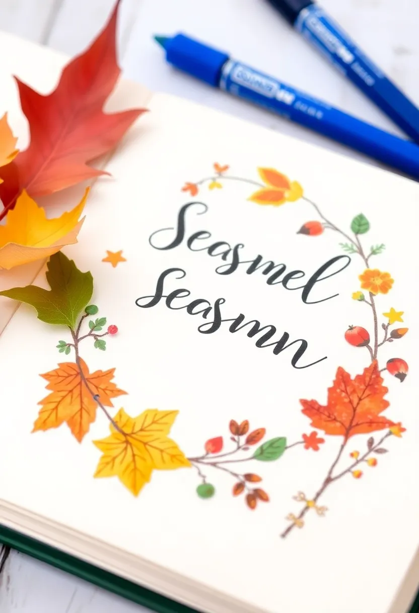 30+ Journal Decoration Ideas That Personalize Your Notebooks Beautifully - 21. Seasonal Themes