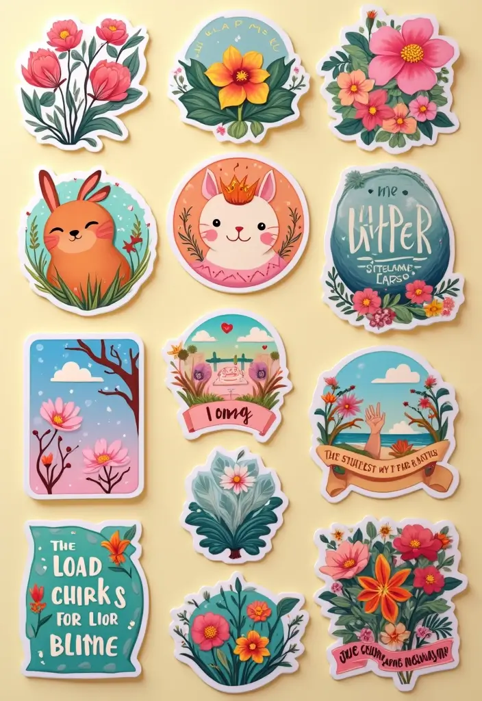 30+ Journal Decoration Ideas That Personalize Your Notebooks Beautifully - 3. Colorful Stickers