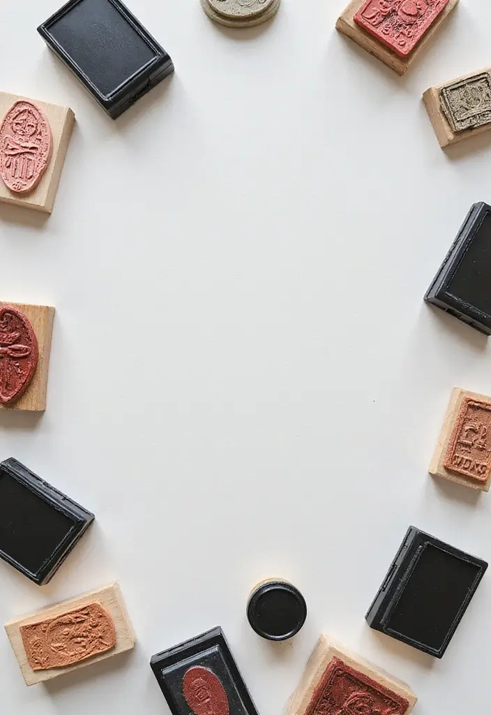 30+ Journal Decoration Ideas That Personalize Your Notebooks Beautifully - 7. Stamps for Personalization