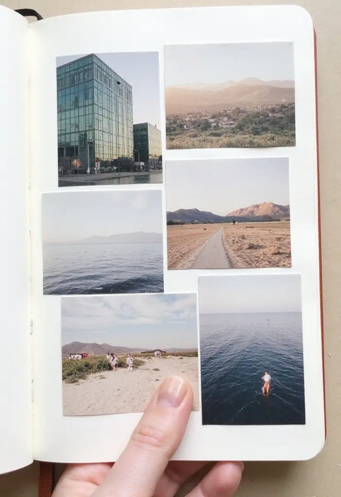 30+ Journal Decoration Ideas That Personalize Your Notebooks Beautifully - 9. Minimalist Collages