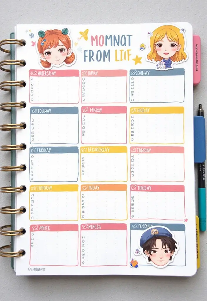 30+ Kpop Journal Ideas That Are Fun, Creative, and Trendy - 2. Weekly Kpop Tracker