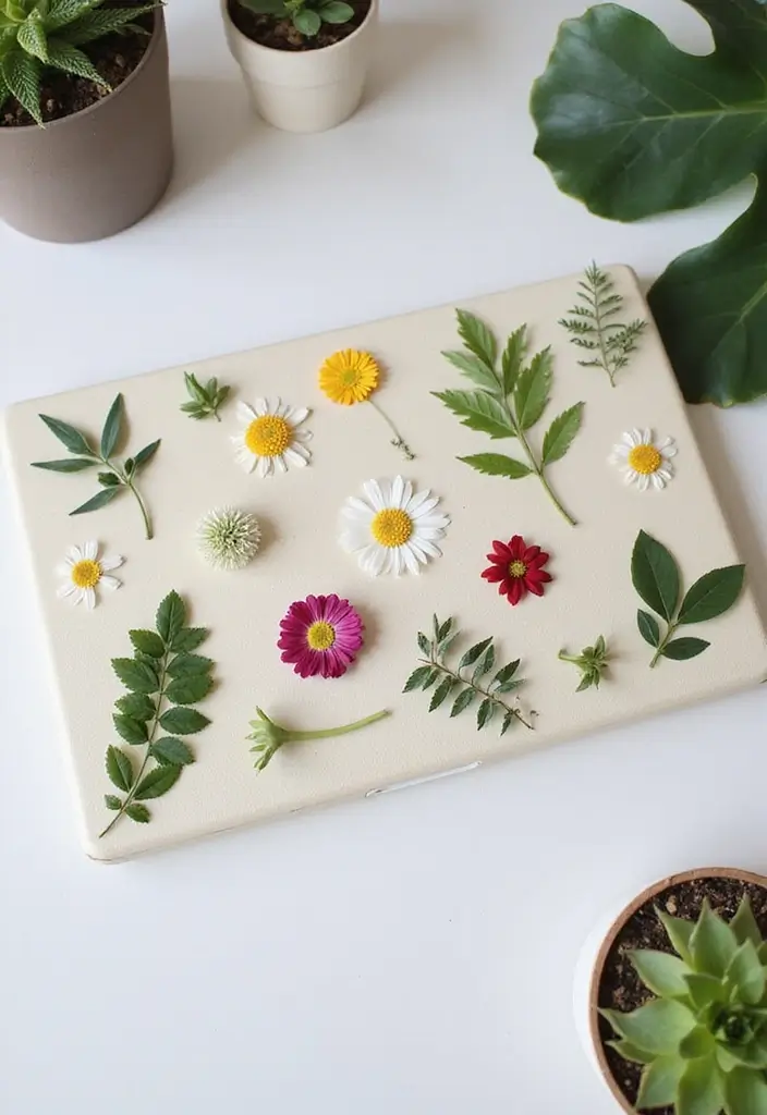 30+ Laptop Decoration Ideas That Make Tech Stylish, Fun, and Personalized - 10. DIY Nature-Inspired Laptop Covers