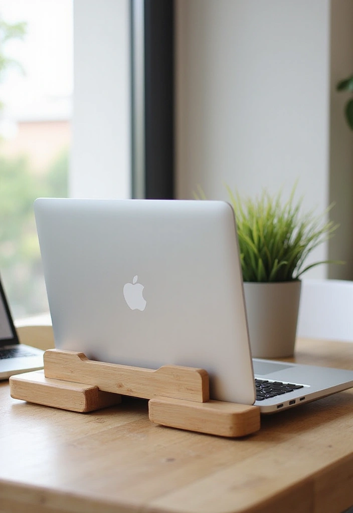 30+ Laptop Decoration Ideas That Make Tech Stylish, Fun, and Personalized - 11. Eco-Conscious Laptop Stands