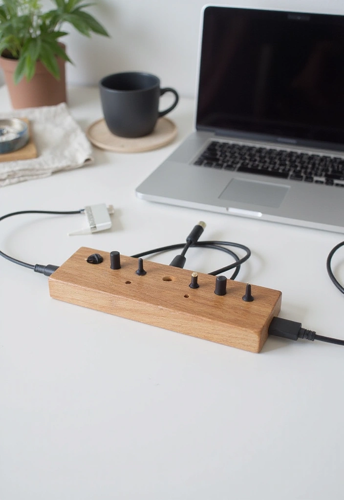 30+ Laptop Decoration Ideas That Make Tech Stylish, Fun, and Personalized - 13. Decorative Cable Organizers