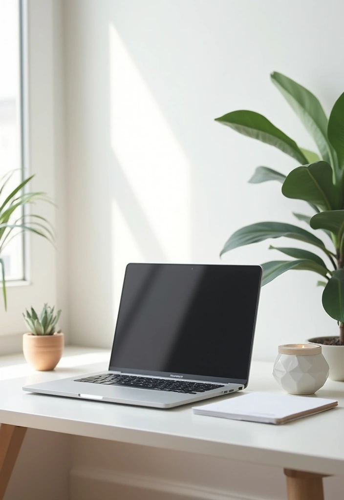 30+ Laptop Decoration Ideas That Make Tech Stylish, Fun, and Personalized - 24. Minimalist Laptop Décor