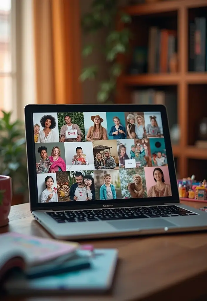 30+ Laptop Decoration Ideas That Make Tech Stylish, Fun, and Personalized - 25. Creative Collages