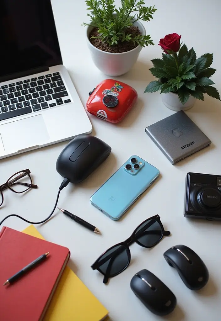 30+ Laptop Decoration Ideas That Make Tech Stylish, Fun, and Personalized - 30. Personalized Tech Accessories