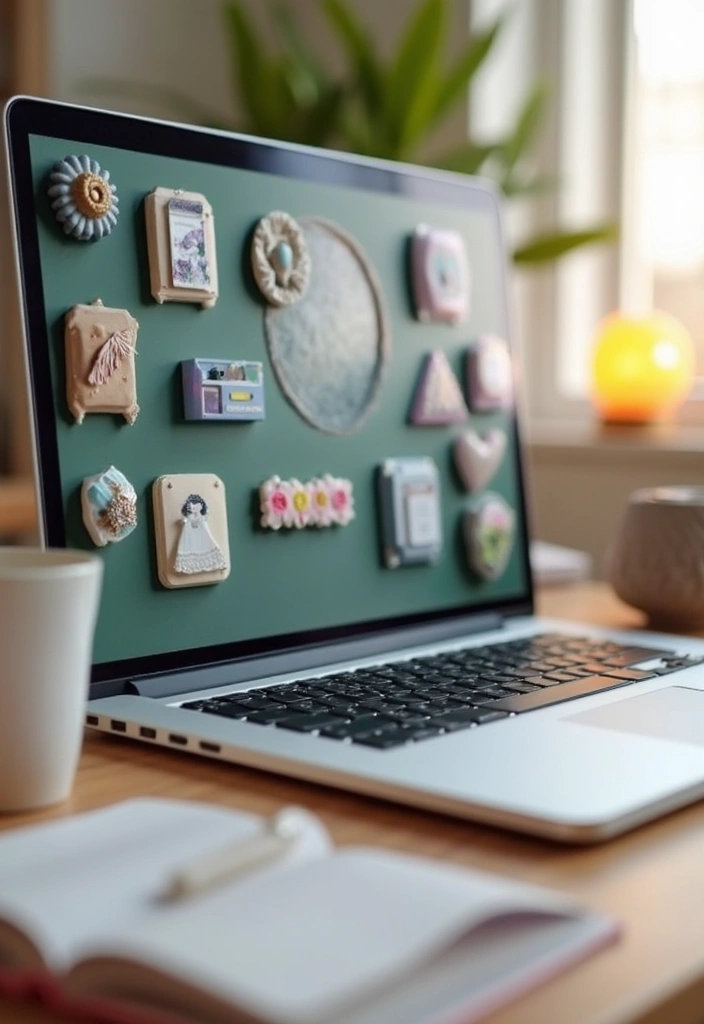 30+ Laptop Decoration Ideas That Make Tech Stylish, Fun, and Personalized - 5. Magnetic Laptop Accessories
