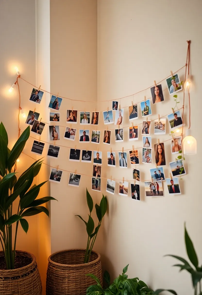 30+ Memories Journal Ideas That Preserve Your Favorite Moments Beautifully - 29. Memory photo wall hanging