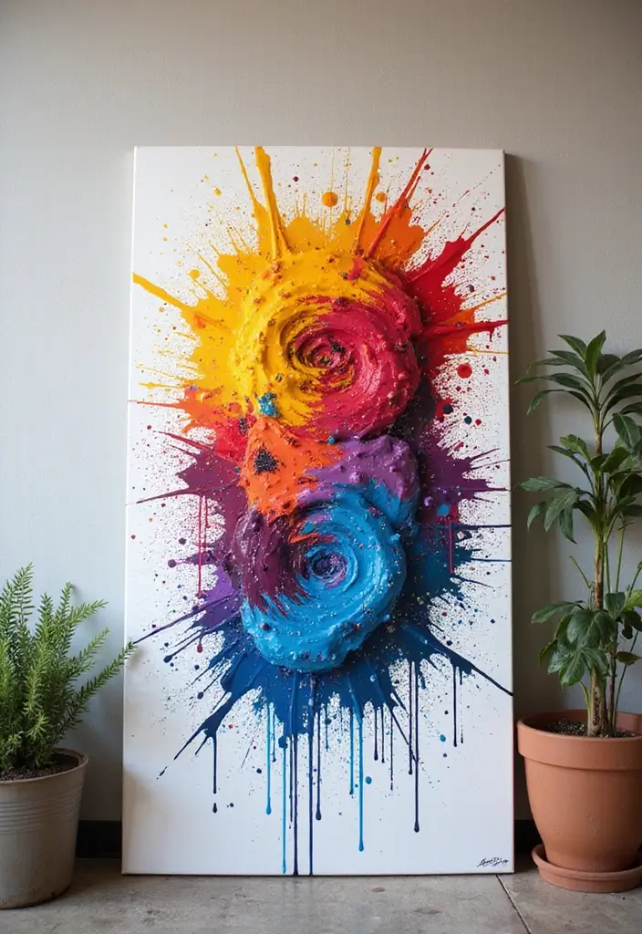 30+ Painting Craft Ideas That Make DIY Art Fun and Inspiring - 16. Splatter Paint Art