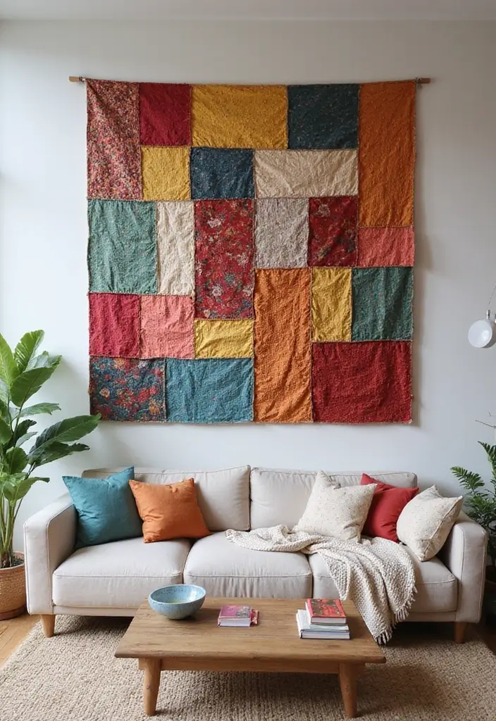 30+ Painting Craft Ideas That Make DIY Art Fun and Inspiring - 2. DIY Fabric Wall Art