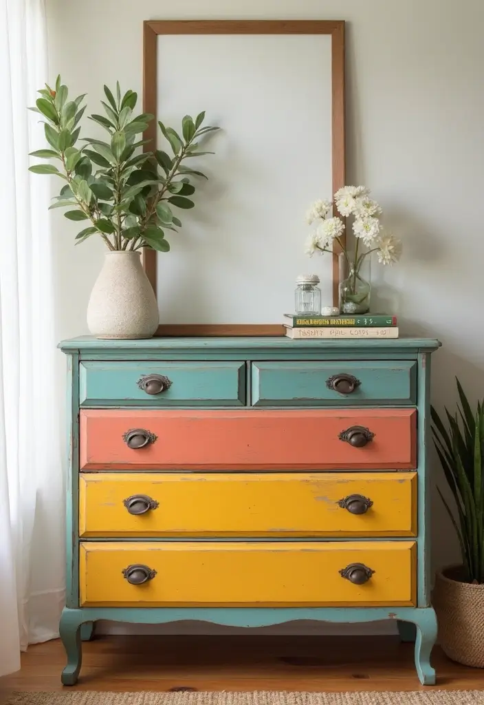 30+ Painting Craft Ideas That Make DIY Art Fun and Inspiring - 3. Upcycled Furniture Makeover