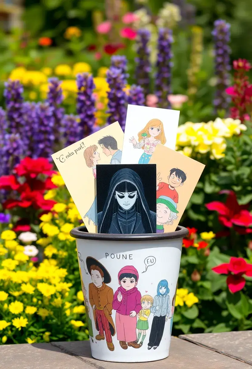 30+ Painting Ideas For Pots That Make Plants Pop and Look Stunning - 29. Illustrated Theme Pots