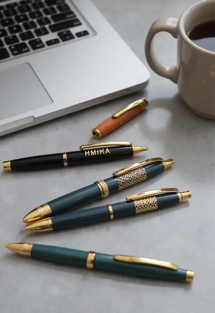 30+ Pen Decoration Ideas That Make Writing Fun, Stylish, and Personalized - 12. Monogram Magic
