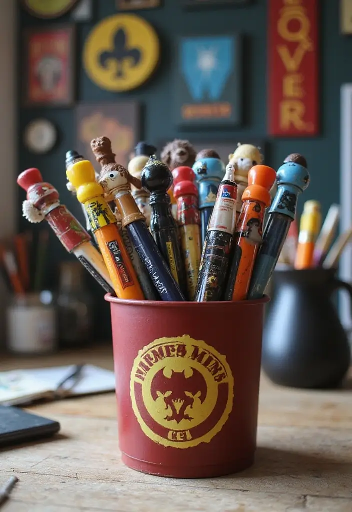 30+ Pen Decoration Ideas That Make Writing Fun, Stylish, and Personalized - 21. Fandom Fusion