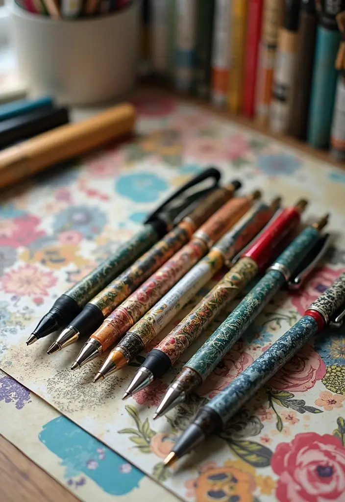 30+ Pen Decoration Ideas That Make Writing Fun, Stylish, and Personalized - 24. Collage Creations