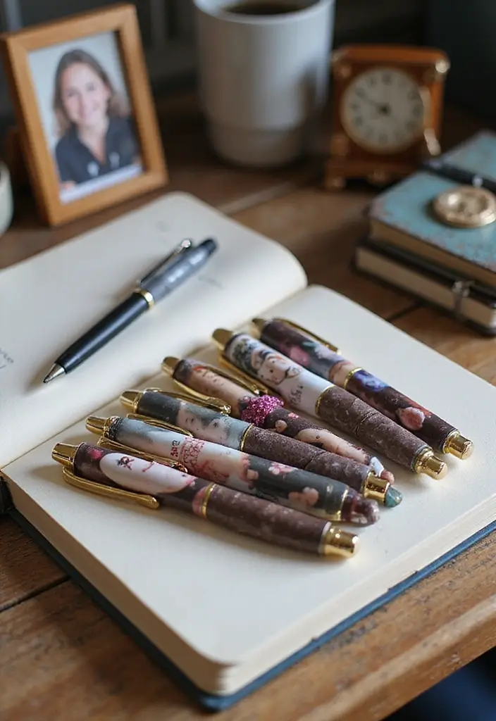 30+ Pen Decoration Ideas That Make Writing Fun, Stylish, and Personalized - 6. Personalized Photo Pens