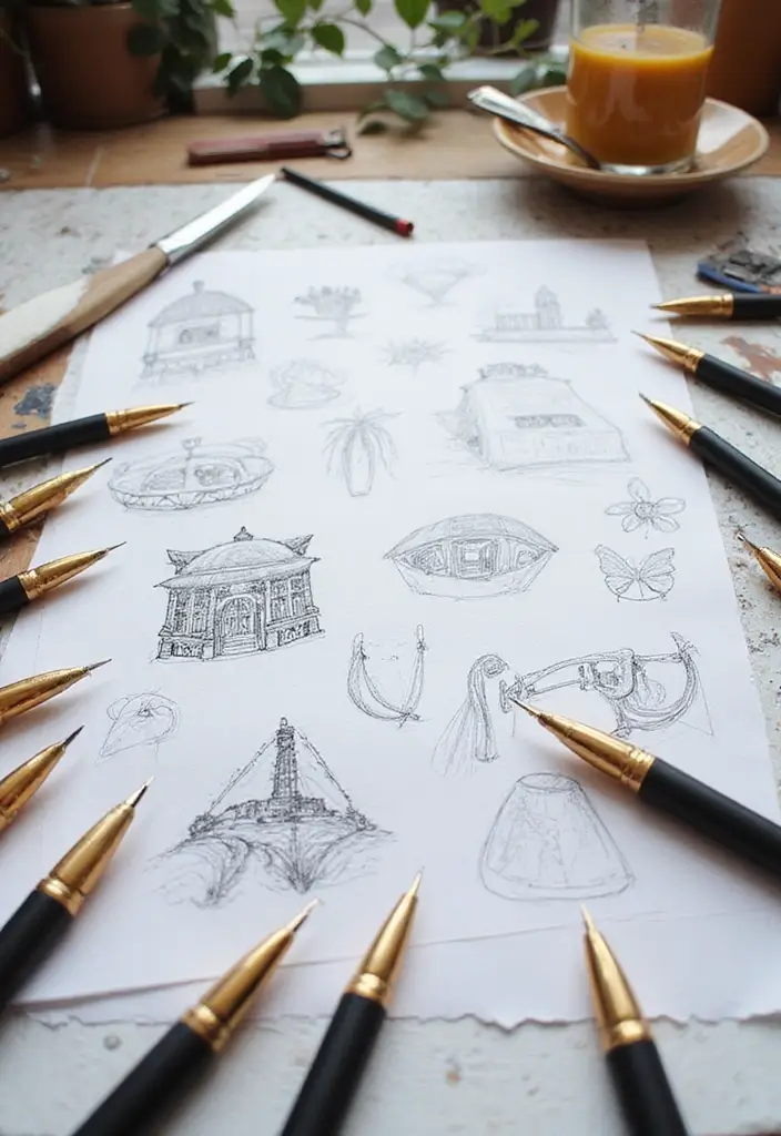30+ Pen Decoration Ideas That Make Writing Fun, Stylish, and Personalized - 8. Sketch It Out