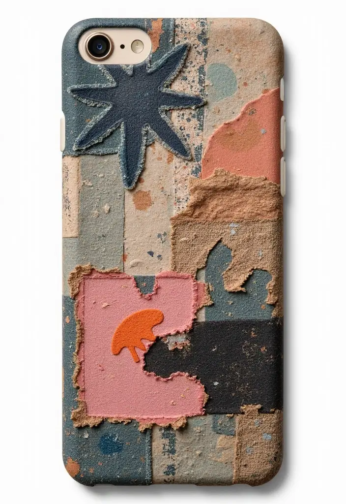 30+ Phone Case Painting Ideas That Are Cute, Creative, and Unique - 10. Mixed Media Magic