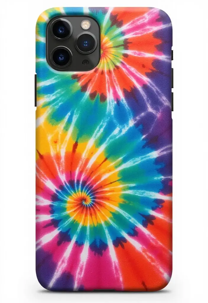 30+ Phone Case Painting Ideas That Are Cute, Creative, and Unique - 13. Tie-Dye Technique