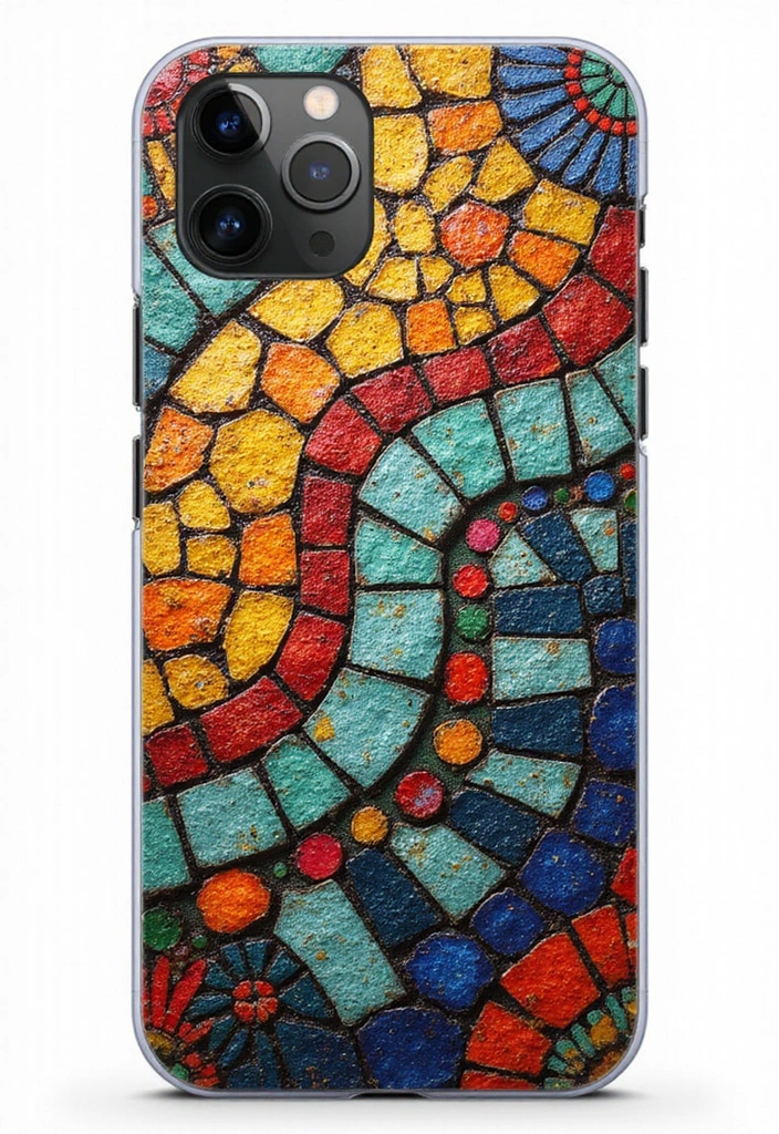 30+ Phone Case Painting Ideas That Are Cute, Creative, and Unique - 14. Mosaic Madness
