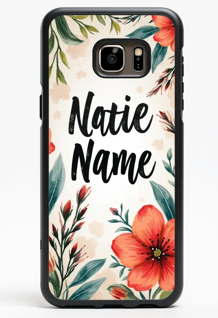 30+ Phone Case Painting Ideas That Are Cute, Creative, and Unique - 15. Personalized Name Designs