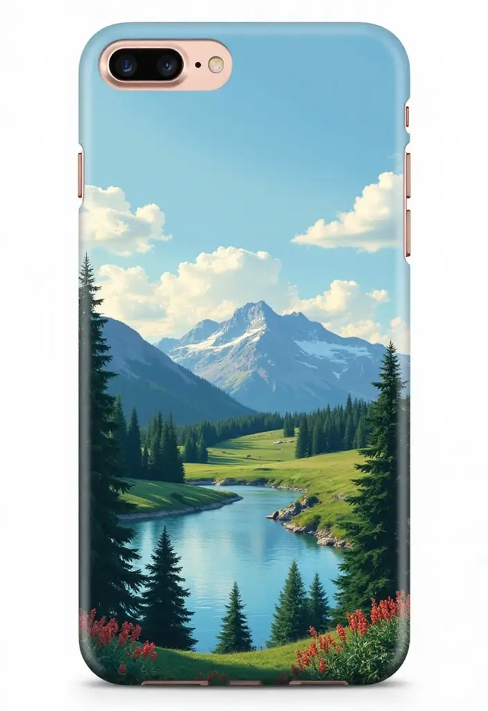 30+ Phone Case Painting Ideas That Are Cute, Creative, and Unique - 18. Nature Scenes