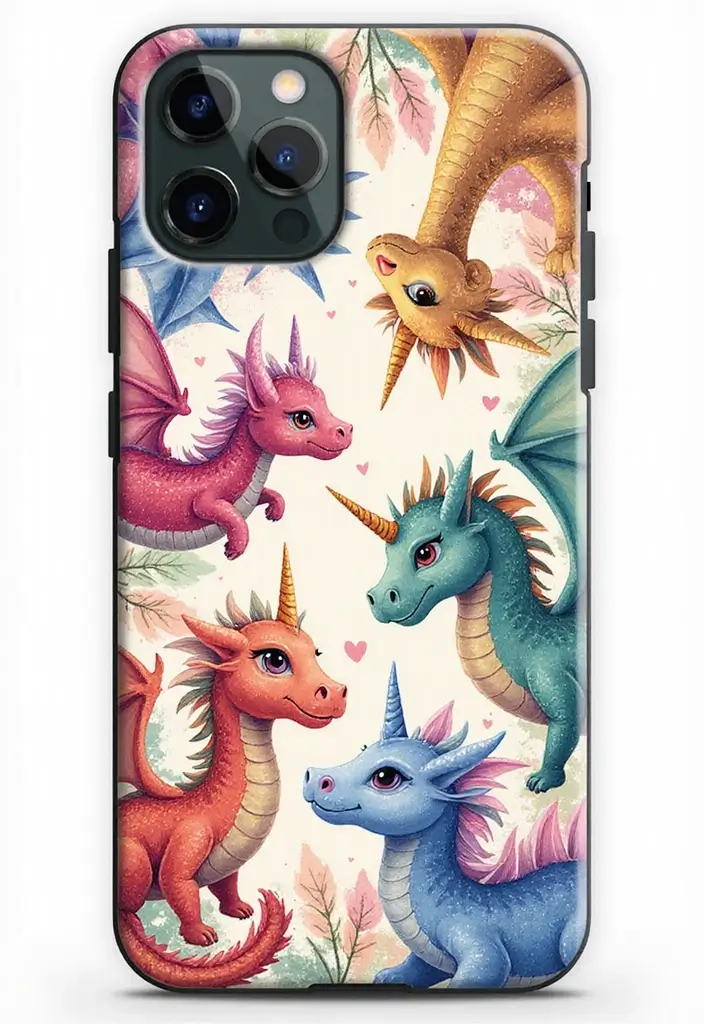 30+ Phone Case Painting Ideas That Are Cute, Creative, and Unique - 23. Fantasy Creatures