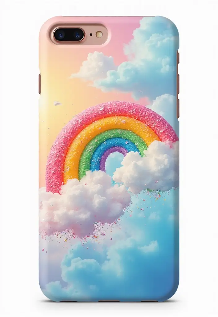 30+ Phone Case Painting Ideas That Are Cute, Creative, and Unique - 25. Rainbow Splash