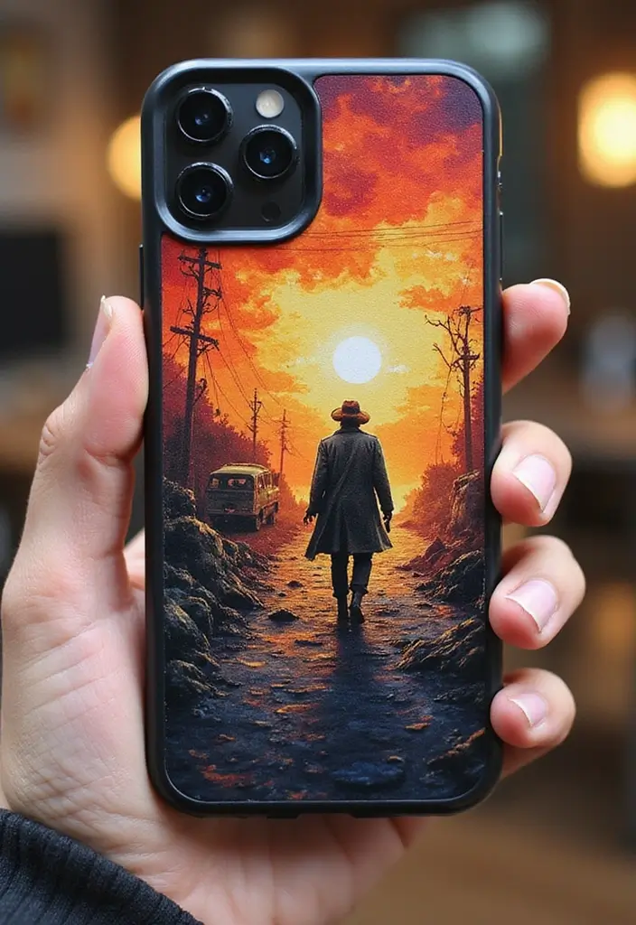 30+ Phone Case Painting Ideas That Are Cute, Creative, and Unique - 29. Iconic Movie Scenes