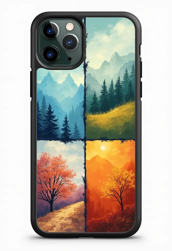 30+ Phone Case Painting Ideas That Are Cute, Creative, and Unique - 9. Seasonal Themes