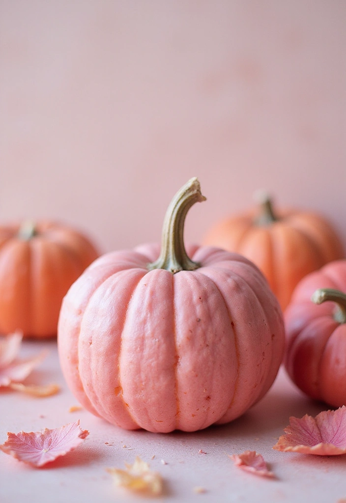 30+ Pink Pumpkin Painting Ideas That Add a Sweet Stylish Touch to Decor - 13. Watercolor Effect Pumpkin