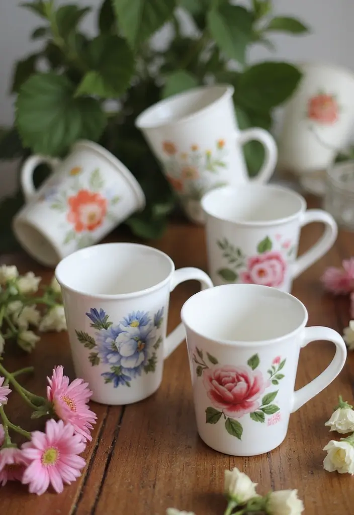 30+ Plastic Cup Decoration Ideas That Make Parties and Events Stylish - 1. Floral Patterns Galore