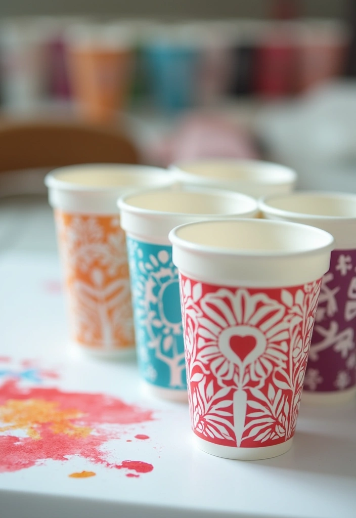 30+ Plastic Cup Decoration Ideas That Make Parties and Events Stylish - 10. DIY Stencils