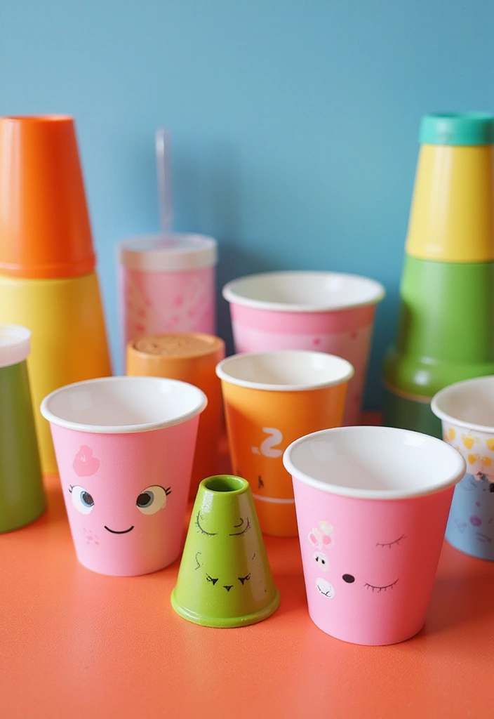 30+ Plastic Cup Decoration Ideas That Make Parties and Events Stylish - 13. Fun Shapes
