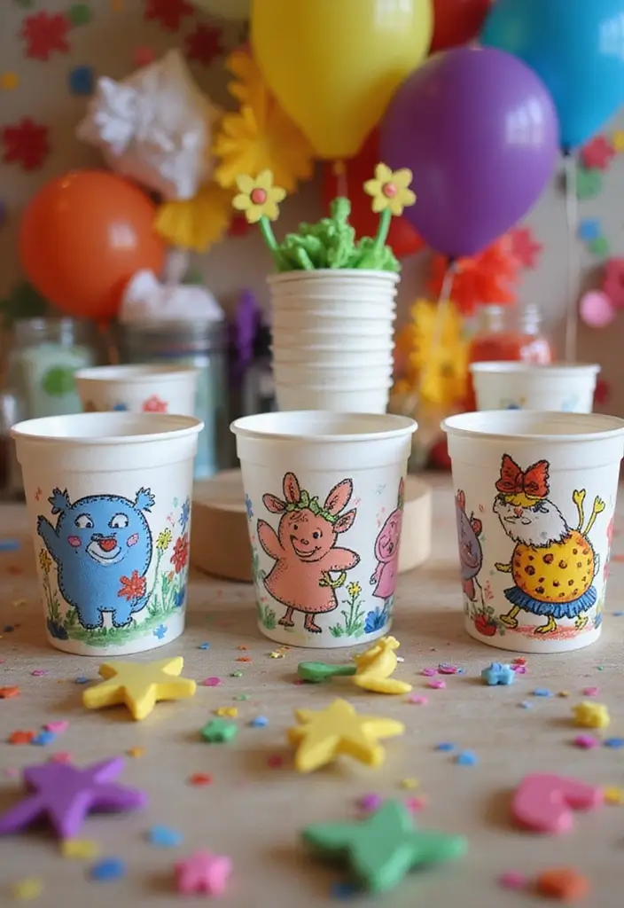 30+ Plastic Cup Decoration Ideas That Make Parties and Events Stylish - 20. Whimsical Characters