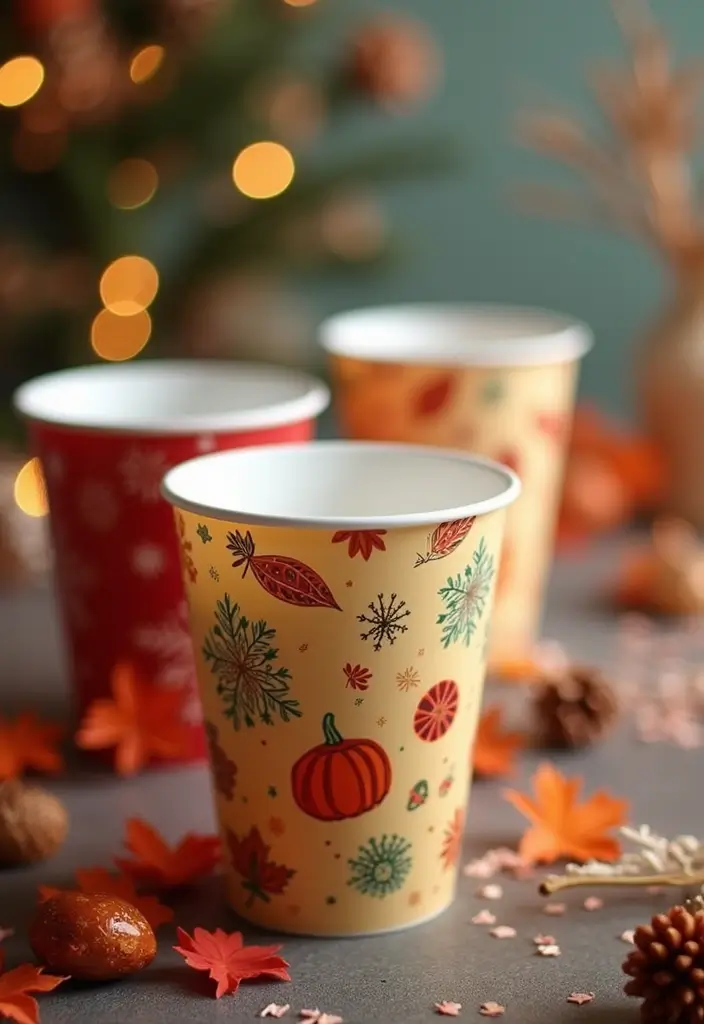 30+ Plastic Cup Decoration Ideas That Make Parties and Events Stylish - 5. Seasonal Themes