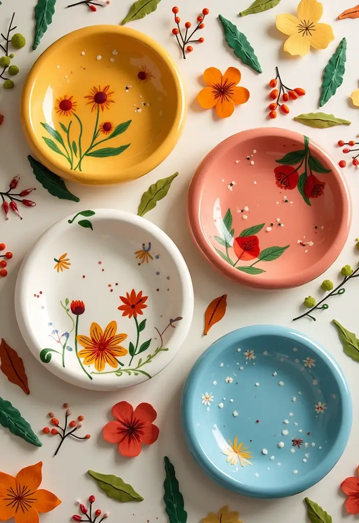 30+ Ring Dish Painting Ideas That Make Jewelry Storage Cute and Fun - 14. Seasonal Themes