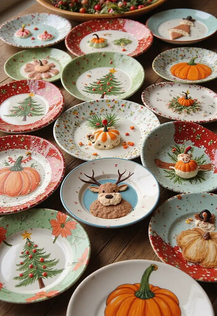 30+ Ring Dish Painting Ideas That Make Jewelry Storage Cute and Fun - 18. Festive Holiday Dishes