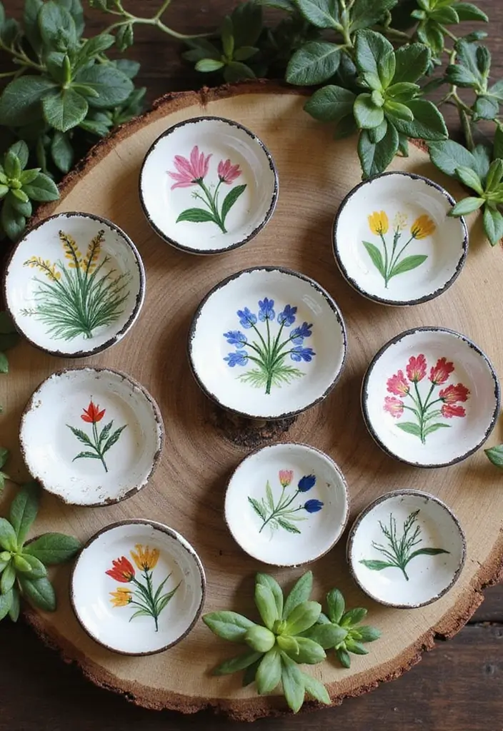 30+ Ring Dish Painting Ideas That Make Jewelry Storage Cute and Fun - 2. Nature-Inspired Designs